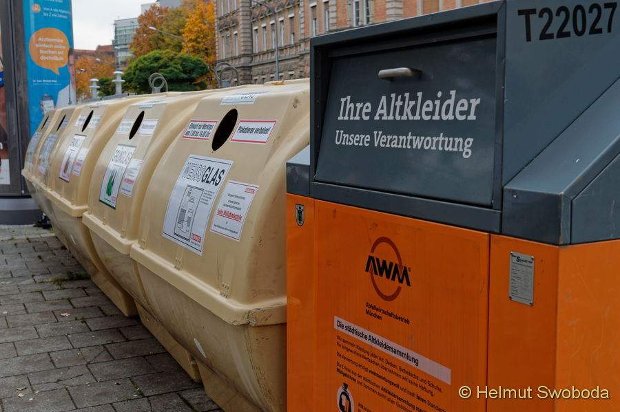 AWM-Wertstoffinseln fuer Verpackungsabfälle