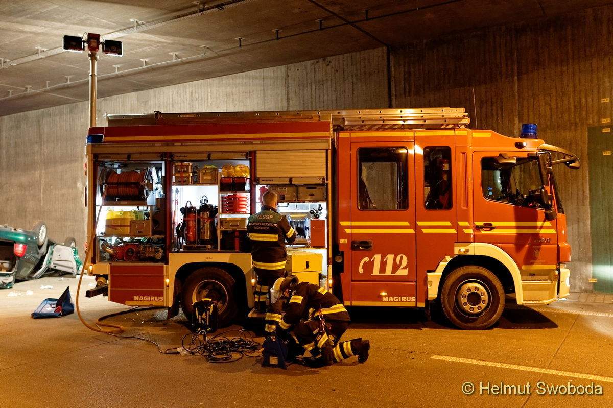 Feuerwehr Übung im Tunnel Aubing 2021