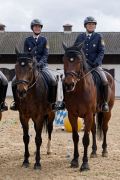 Bayerns Innenminister Joachim Herrmann, Karin Baumüller-Söder und Staatssekretär a.D. Gerhard Eck besuchen Polizei-Reiterstaffel in München