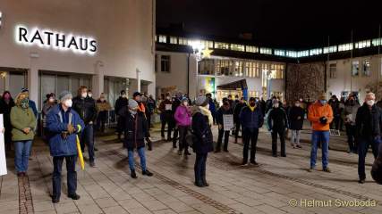 Unterhaching - Kundgebung fuer Corona-Massnahmen 2022