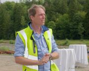 Spatenstich zur Sanierung des Großhesseloher Wehrs