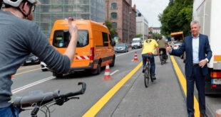 Radverkehr frei auf Münchens erster Pop-up Bike-Lane