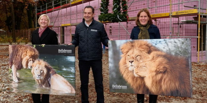 Hellabrunn - Richtfest der neuen Löwenanlage