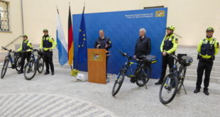 Verbesserte Ausstattung der Polizei Fahrradstaffel