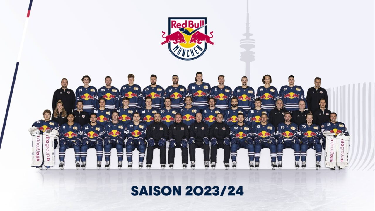 Das Mannschaftsfoto der Red Bulls 2023/24 und 1. Training - Helmut