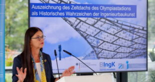 Auszeichnung Zeltdach des Münchner Olympiastadions als Historisches Wahrzeichen der Ingenieurbaukunst in Deutschland